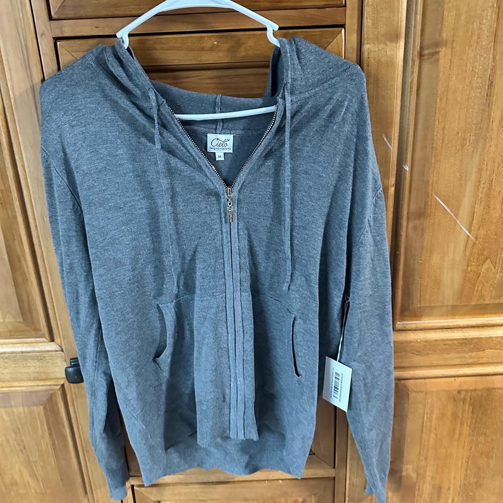 Gray Zip-Up Hoodie